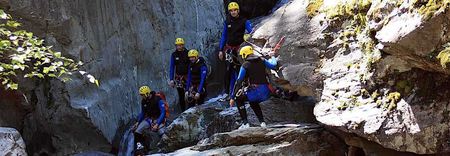 A canyoning group